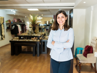Modegeschäft mit Schaufenster