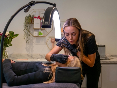 Wimpernverlängerung Nahaufnahme